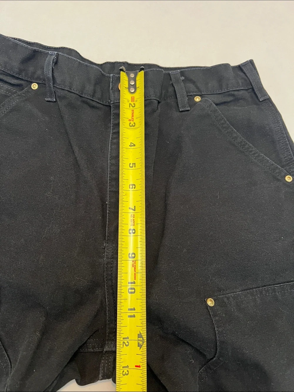 VINTAGE 2001 CARHARTT USA UNION MADE DOUBLE KNEE WORK PANTS BLACK SIZE 31x34